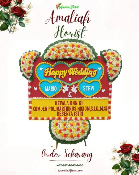 Papan Bunga Pernikahan Beji Timur